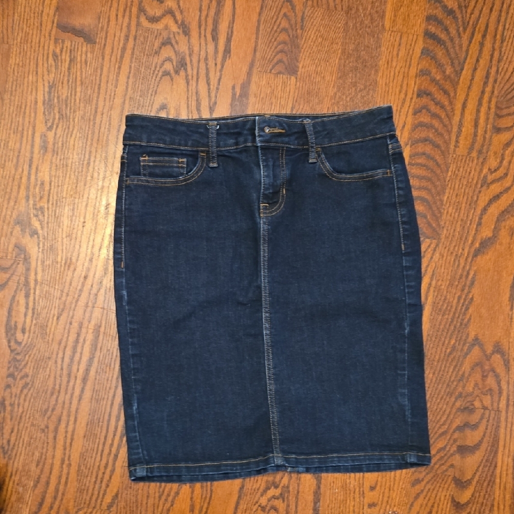 Old Navy Blue Knee-Length Pencil Skirt